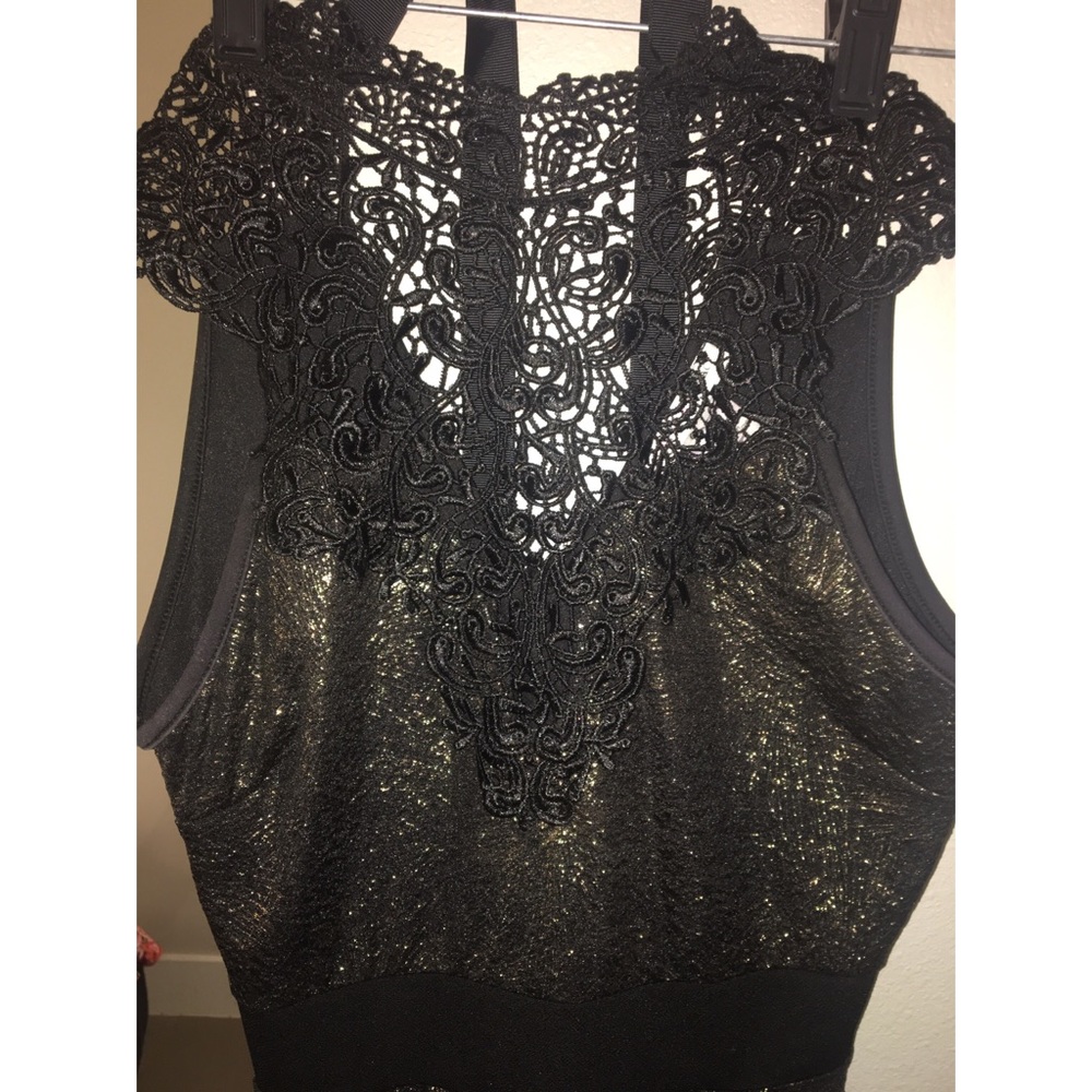 Black and gold dress
